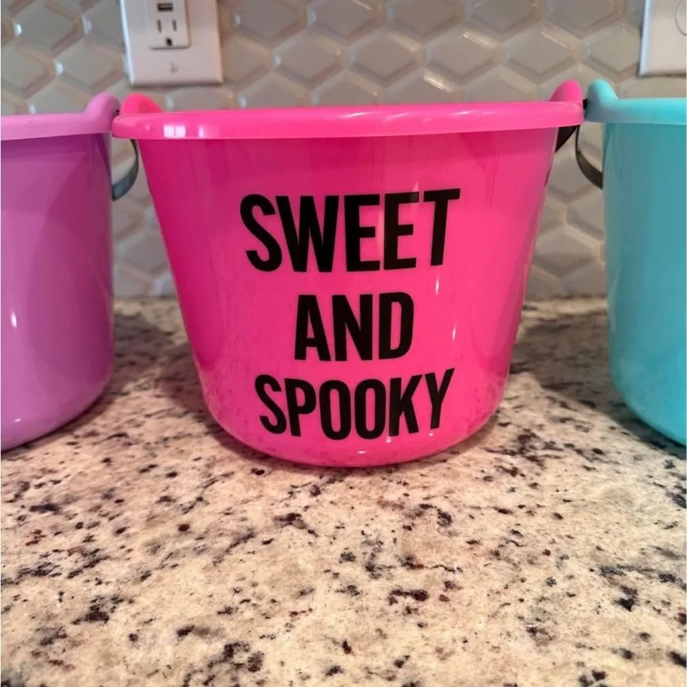 Target Colorful Halloween Candy Buckets - Set of 4 - Purple, Pink, Blue,…
